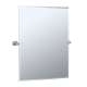 Large Rectangular Tilting Wall Mirror in Brushed Nickel