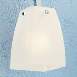 Down Light Replacement Glass Shade in Cased Opal / Satin Etched