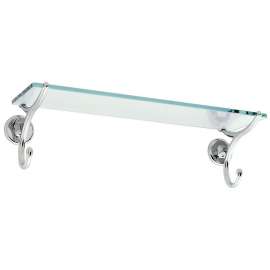 Circe 2734T-24/PN 24in Glass Shelf in Polished Nickel