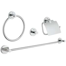 40776001 Essentials 4-in-1 Master Bathroom Accessories Set in StarLight Chrome