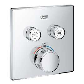 29141000 Grohtherm SmartControl Dual Function Thermostatic Trim with Control Module in StarLight Chrome