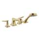 Hansgrohe Metropol Classic 4-Hole Roman Tub Set Trim With Lever Handles And 1.8 Gpm Handshower In Brushed Bronze, 31441141