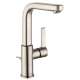 31161821 Metris S Single Hole Swivel Bathroom Faucet with Quick Clean and Comfort Zone Technologies - Pop-Up Drain Assembly Included in Brushed Nickel