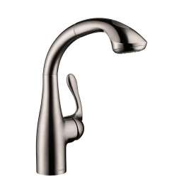 04067860 Allegro E Pull-Out Kitchen Faucet with Magnetic Docking and Toggle Spray Diverter in Steel Optic