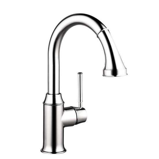 04216000 Talis C Pull-Down Kitchen Faucet with High-Arc Spout, Magnetic Docking, and Locking Spray Diverter in Chrome