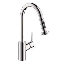 04286000 Talis S Pull-Down Kitchen Faucet with High-Arc Spout, Magnetic Docking, and Non-Locking Spray Diverter in Chrome