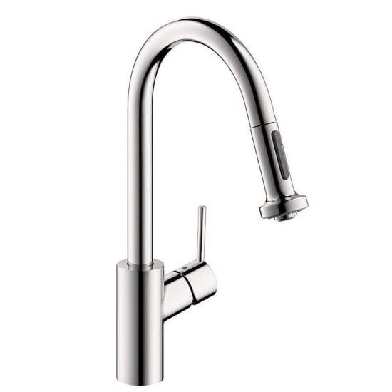 04286000 Talis S Pull-Down Kitchen Faucet with High-Arc Spout, Magnetic Docking, and Non-Locking Spray Diverter in Chrome