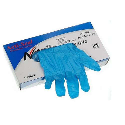 Glove V900Pf- 4Mil Blue -Med Pwr Free/Dispsbl/Nitrishield