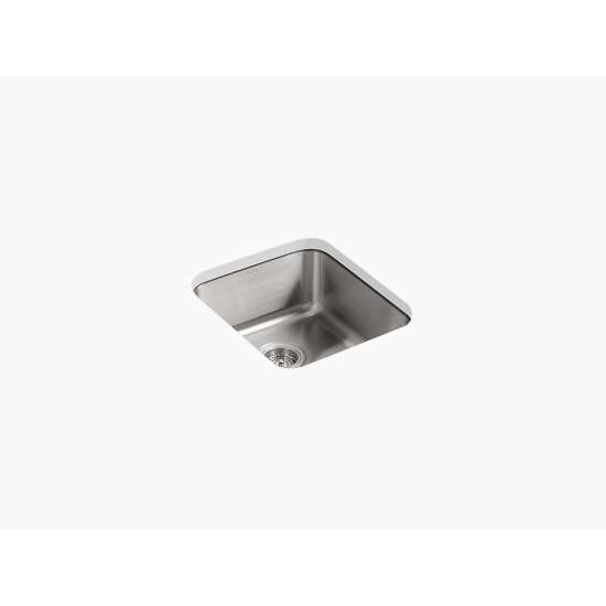 Undertone K-3331-NA 15-3/4in X 17-1/2in X 7-5/8in Medium Squared Under-Mount Single-Bowl Kitchen Sink