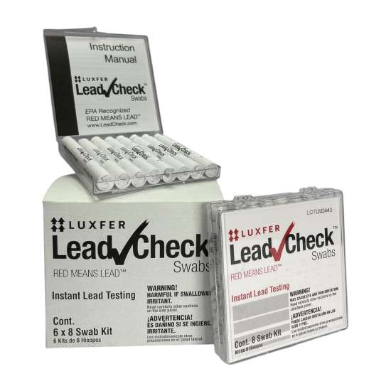Luxfer LeadCheck Lead Test Kit Includes 6-Pack 8Pcs Lead Test Swabs – EPA Recognized Home Safe Testing Kits – Instant Results – Rapid and Easy to Use – Ideal for Painting, Construction, Multi-Surface