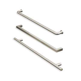 55 to 59in x 57in Semi-frameless Slider Tub Door with Clear Glass, in Brushed Nickel