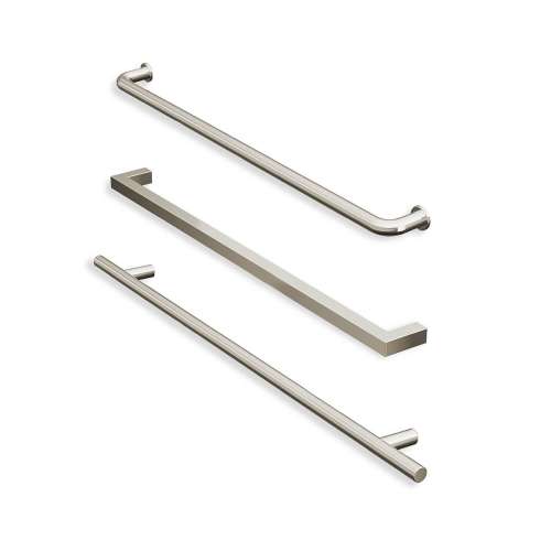 55 to 59in x 57in Semi-frameless Slider Tub Door with Clear Glass, in Brushed Nickel