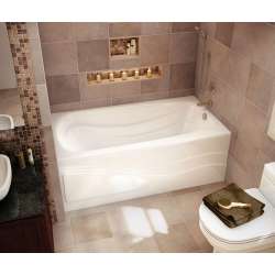 102202-000-001-002 Tenderness 60-in x 36-in Acrylic Alcove Right-Hand Drain Bathtub, White