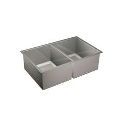 1600 Series 31-In X 20-In 16 Gauge Double Bowl Sink