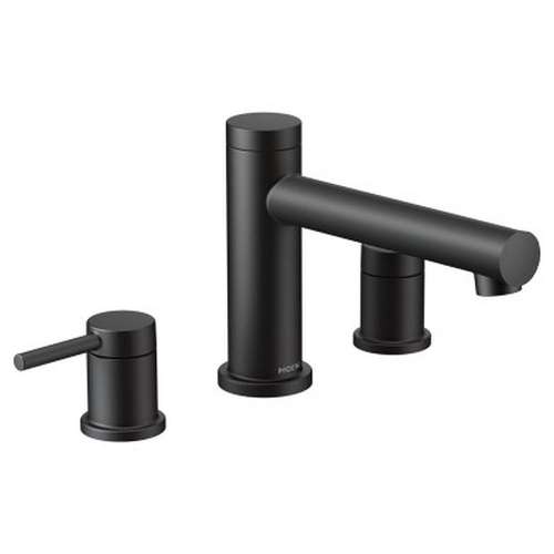 Align T393BL Two-Handle Non Diverter Roman Tub Faucet in Matte Black