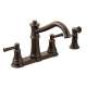 Oil Rubbed Bronze Two-Handle Kitchen Faucet