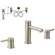 2-Handle Lavatory Faucet with Rough-in and Drain in Brushed Nickel
