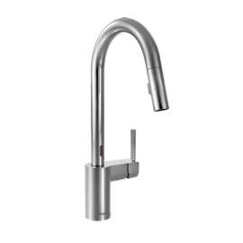 Metal Pullout Spray High-Arc Kitchen Faucet with Spout Swivel, MotionSense, and Reflex Technology in Chrome