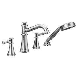 T9024-M Belfield Chrome Two-Handle Roman Tub Faucet Includes Hand Shower