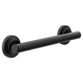 Moen YG0712BL 12" Designer Grab Bar, Matte Black