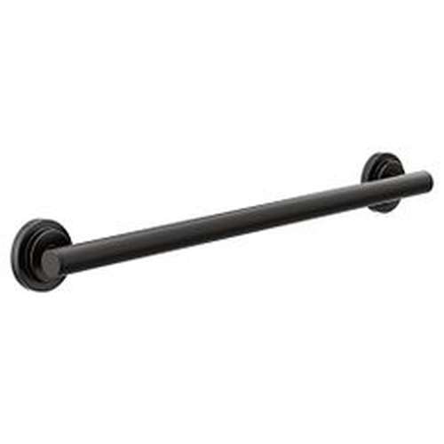 Moen YG0724BL Iso 24-in Designer Grab Bar, Matte Black