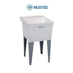 Laundry Tub 24x20 Floor Mount in White