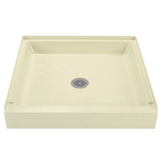 32-in L x 32-in W x 4.5-in H Shower Base in Bone
