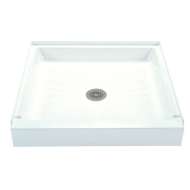 32-in L x 32-in W x 4.5-in H Shower Base in White