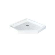 38-in L x 38-in W x 4.5-in H Corner Shower Base in White