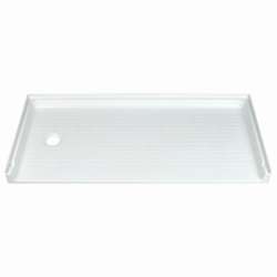 30-in L x 60-in W x 4-in H Shower Base in White