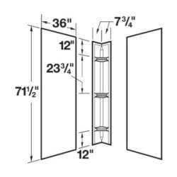 237WHT Durawall Shower Wall in White