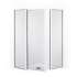36.761 36" Neo-Angle Shower Enclosure w/ Clear Glass in Bright Silver