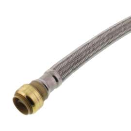 3/4in x 3/4in FIP Lead Free Flexible Water Heater Connector, 18in Length