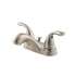Centerset Bathroom Sink Faucet with Metal Lever Handles and Metal Pop-Up in Brushed Nickel