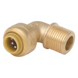 90 Degrees Elbow 1/2in X3/8in Brass SBCXMNPT Lead Free
