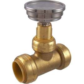 Temperature Gauge with 3/4in SharkBite Tee 24439