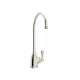 Georgian Era C-Spout Filter Faucet With Metal Lever Handle In Polished Nickel