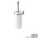 Wall Mounted Toilet Brush Holder in Satin Nickel
