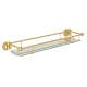 Wall Mount Glass Vanity Shelf in English Gold