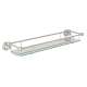 Wall Mount Glass Vanity Shelf in Satin Nickel