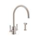 Perrin and Rowe U.4312LS-STN-2 Kitchen Faucet in Satin Nickel
