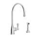 Perrin and Rowe U.4702APC-2 Kitchen Faucet and Metal Lever Handle in Polished Chrome