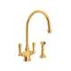 Perrin and Rowe U.4710IB-2 Kitchen Faucet in English Gold