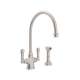 Perrin and Rowe U.4710STN-2 Kitchen Faucet in Satin Nickel