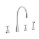 Perrin and Rowe U.4735X-APC-2 Widespread Kitchen Faucet in Polished Chrome