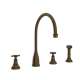 Perrin and Rowe U.4735X-EB-2 Widespread Kitchen Faucet in English Bronze
