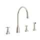 Perrin and Rowe U.4735X-PN-2 Widespread Kitchen Faucet in Polished Nickel