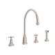 Perrin and Rowe U.4735X-STN-2 Widespread Kitchen Faucet in Satin Nickel