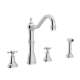 Perrin and Rowe U.4775X-APC-2 Widespread Kitchen Faucet in Polished Chrome