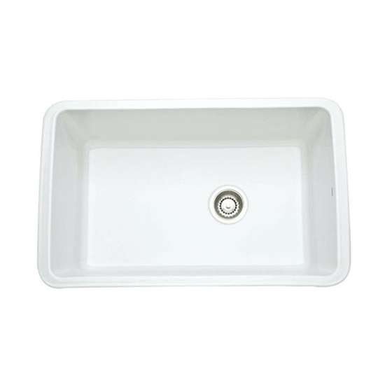 31in Undermount Fireclay Kitchen Sink in White